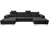 Ecksofa CUBA Stoff schwarz