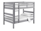 Hochbett DOPPIO 90x200cm grau