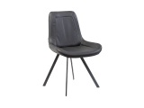 Stuhl AROSA Leder schwarz