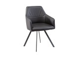 Stuhl AROSA Leder schwarz