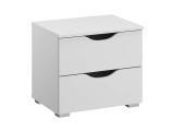 Nachttisch TORINO 2 2 Schubladen 42x47x43cm weiss