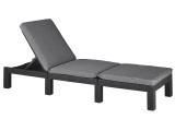 Keter - 1er Gartenliege DAYTONA DELUXE - graphitgrau - recyceltes Polypropylen (PP) - 65/195/22 cm