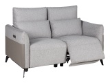 2er Sofa RICH Stoff dunkelgrau