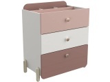 Kommode LUNA 3 Schubladen 72.8x40.9x81.6cm hellrosa