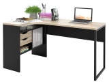 Eckschreibtisch YASMINE 81x145.1x76.8cm schwarz
