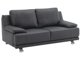 Sofa GUITTA 100% Leder schwarz