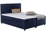 Boxspringbett OWEN dunkelblau 160x200cm halbfest