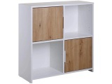 Regal MODULO 77x30x77cm 4 Fächer 4 Tablare weiss