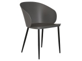 undefined, Stuhl MODERN Plastik dunkelgrau