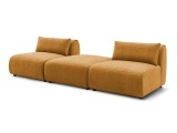 3er Sofa BOBOCHIC JEANNE Stoff mit Textur gelb