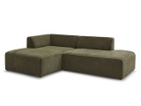 Ecksofa BOBOCHIC MEGEVE Stoff mit Textur grün