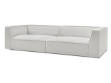 Sofa BOBOCHIC MOLIERE Cord-Stoff hellgrau