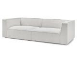 Sofa BOBOCHIC MOLIERE Cord-Stoff hellgrau