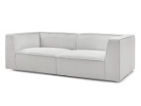 Sofa BOBOCHIC MOLIERE Cord-Stoff hellgrau