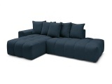 Ecksofa BOBOCHIC MONT-BLANC Stoff chiniert dunkelblau