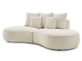 3er Sofa BOBOCHIC SAINT-GERMAIN Stoff mit Textur beige