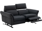 2er Sofa CAMPO DE FIORI OMEGA 100% Leder schwarz