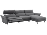Ecksofa CAMPO DE FIORI HARIS 100% Leder dunkelgrau