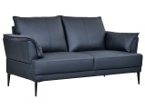 undefined, 2er Sofa RUSH Echtleder schwarz