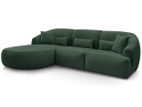 Ecksofa BOBOCHIC ALESIA Stoff chiniert grün