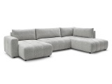 Sofa BOBOCHIC ARSENE Stoff chiniert hellgrau