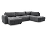 Sofa BOBOCHIC ARSENE Stoff chiniert dunkelgrau