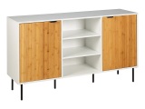 Kommode BAMBOO 2 Türen 142x39.5x80cm weiss