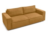 3er Sofa BOBOCHIC NIHAD Cord-Stoff gelb
