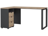 Eckschreibtisch HOME-OFFICE 150x99.6x75.6cm grau anthrazit