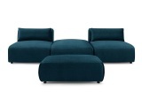 3er Sofa BOBOCHIC JEANNE Samt dunkelblau