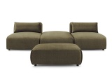 3er Sofa BOBOCHIC JEANNE Samt grün