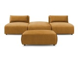 3er Sofa BOBOCHIC JEANNE Samt gelb