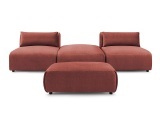 3er Sofa BOBOCHIC JEANNE Samt orange