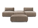 3er Sofa BOBOCHIC JEANNE Samt taupe