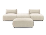 3er Sofa BOBOCHIC JEANNE Samt beige
