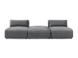 3er Sofa BOBOCHIC JEANNE Samt dunkelgrau