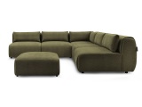 Ecksofa BOBOCHIC JEANNE Stoff mit Textur grün