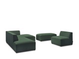 Ecksofa BOBOCHIC MEGEVE Stoff chiniert grün