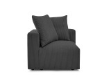 Ecke für modulare Sofas BOBOCHIC VOLTAIRE Cord-Stoff dunkelgrau