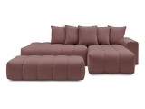 Ecksofa BOBOCHIC MONT-BLANC Stoff chiniert rosa