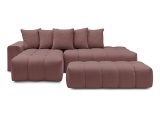 Ecksofa BOBOCHIC MONT-BLANC Stoff chiniert rosa