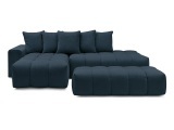 Ecksofa BOBOCHIC MONT-BLANC Stoff chiniert dunkelblau