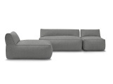 Gartensofa 4 Plätze RIVIERA Stoff dunkelgrau