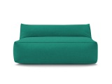 Sessel mit Schlaffunktion 2 Plätze RIVIERA Stoff hellblau