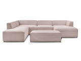 Wohnlandschaft BOBOCHIC MEGEVE Cord-Stoff rosa