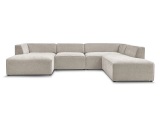 Wohnlandschaft BOBOCHIC MEGEVE Stoff mit Textur beige
