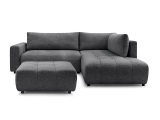 Ecksofa BOBOCHIC ARSENE Stoff chiniert dunkelgrau