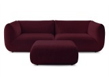 Sofa BOBOCHIC LECOMTE Stoff mit Textur rot