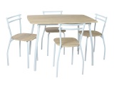 Set Tisch und 4 Stühle RICK