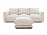 3er Sofa BOBOCHIC ERNEST Stoff beige